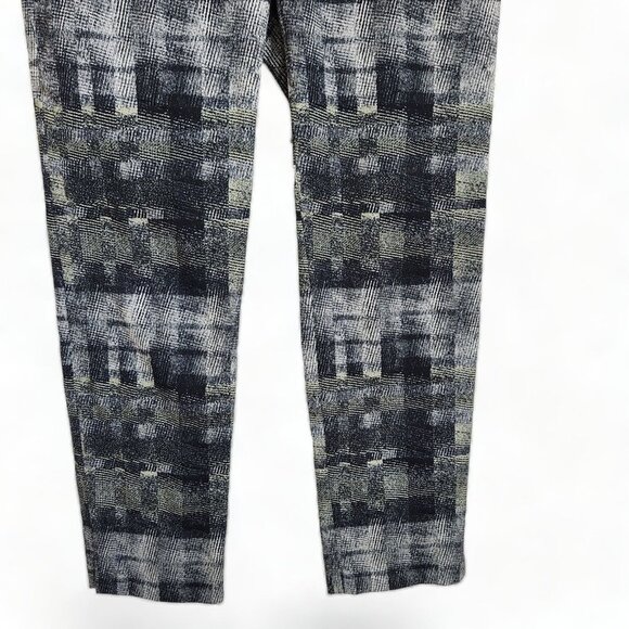 MM Lafleur Condesa Chino Pants sz 0 Jacquard Ankle Abstract Slim Dressy Stretchy - Picture 3 of 16